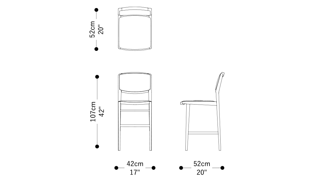 Image of the main dimensions of the product